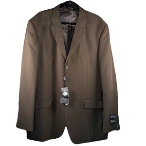 New Vitto Italy Men's L46 Brown Pin StripeSport Coat Blazer Super Made in Italy